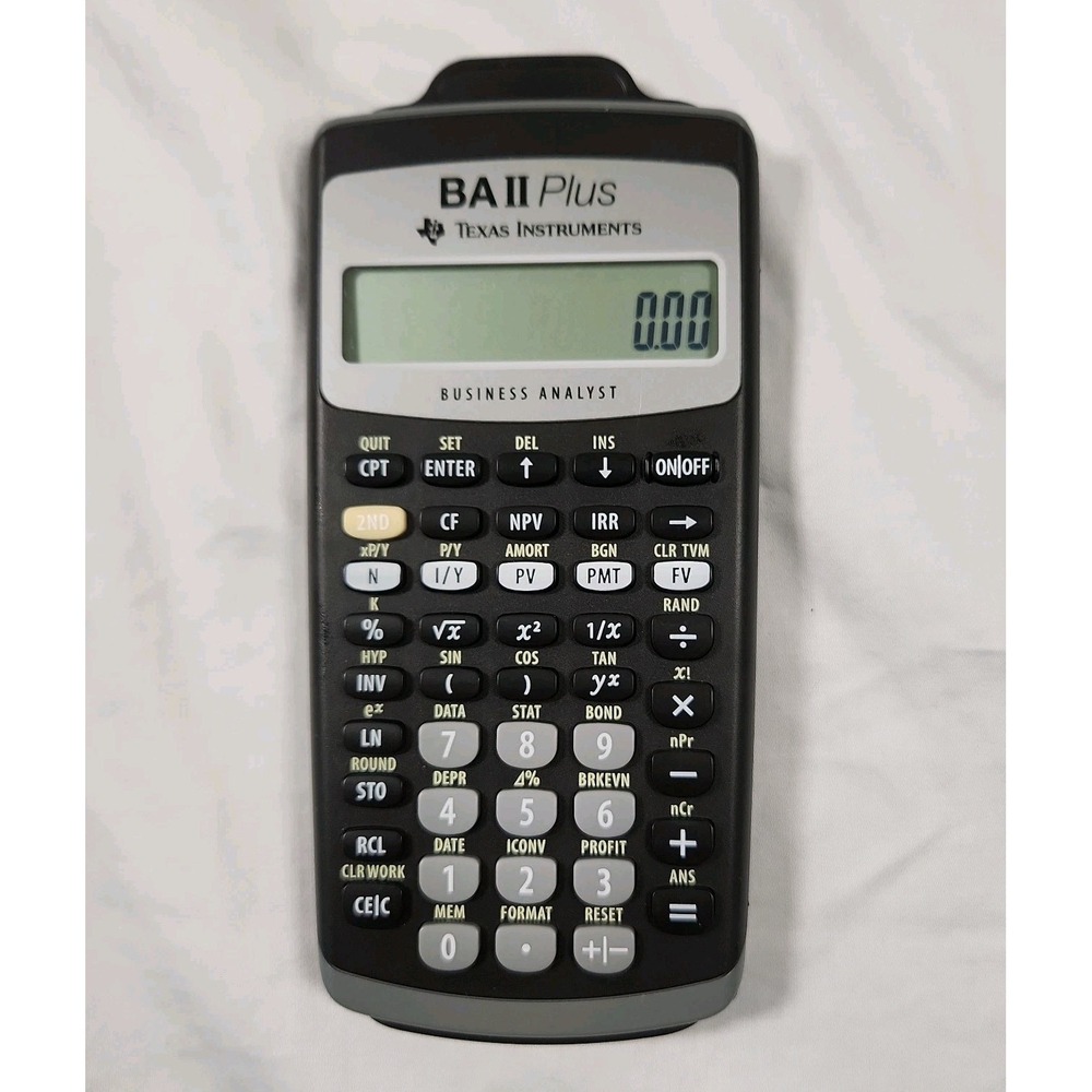 Texas Instruments BA II Plus Professional Calculator New Battery Tested